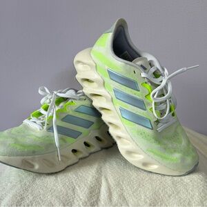 adidas Lime Green and Light Blue Athletic Shoes